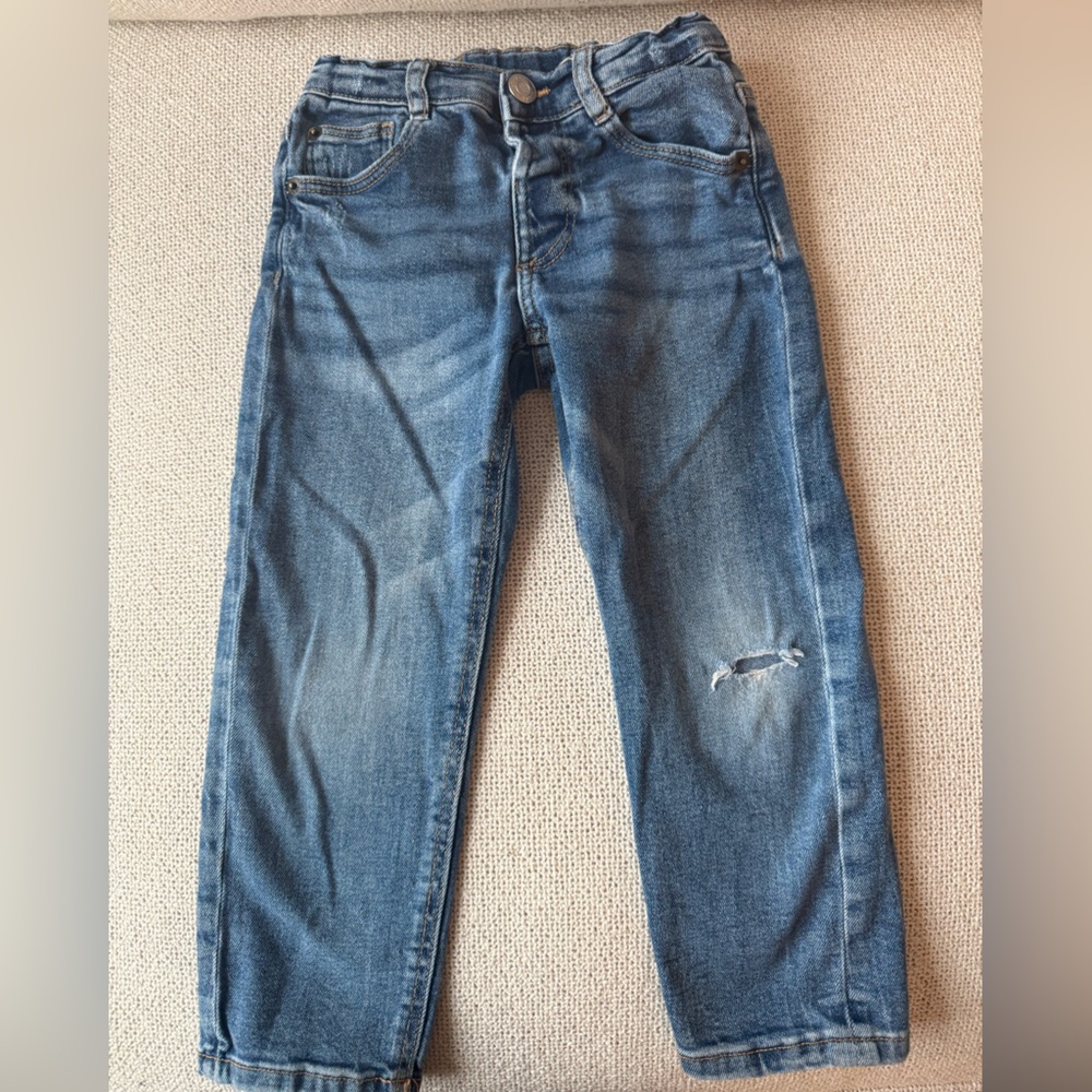 Zara Kids Distressed Blue Jeans, “The Regular Pant”